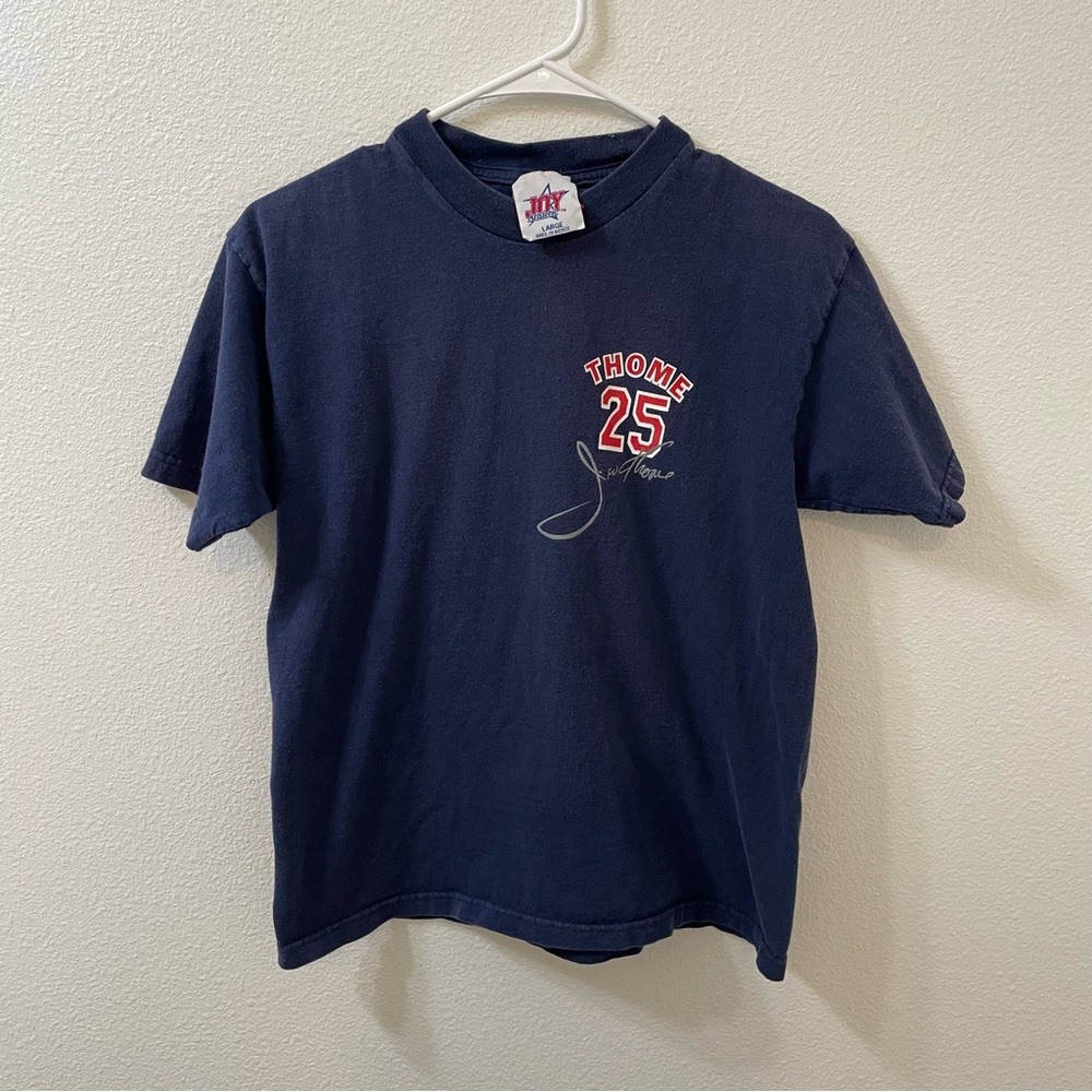 MLB Phillies Jim thome signature shirt vintage boys large